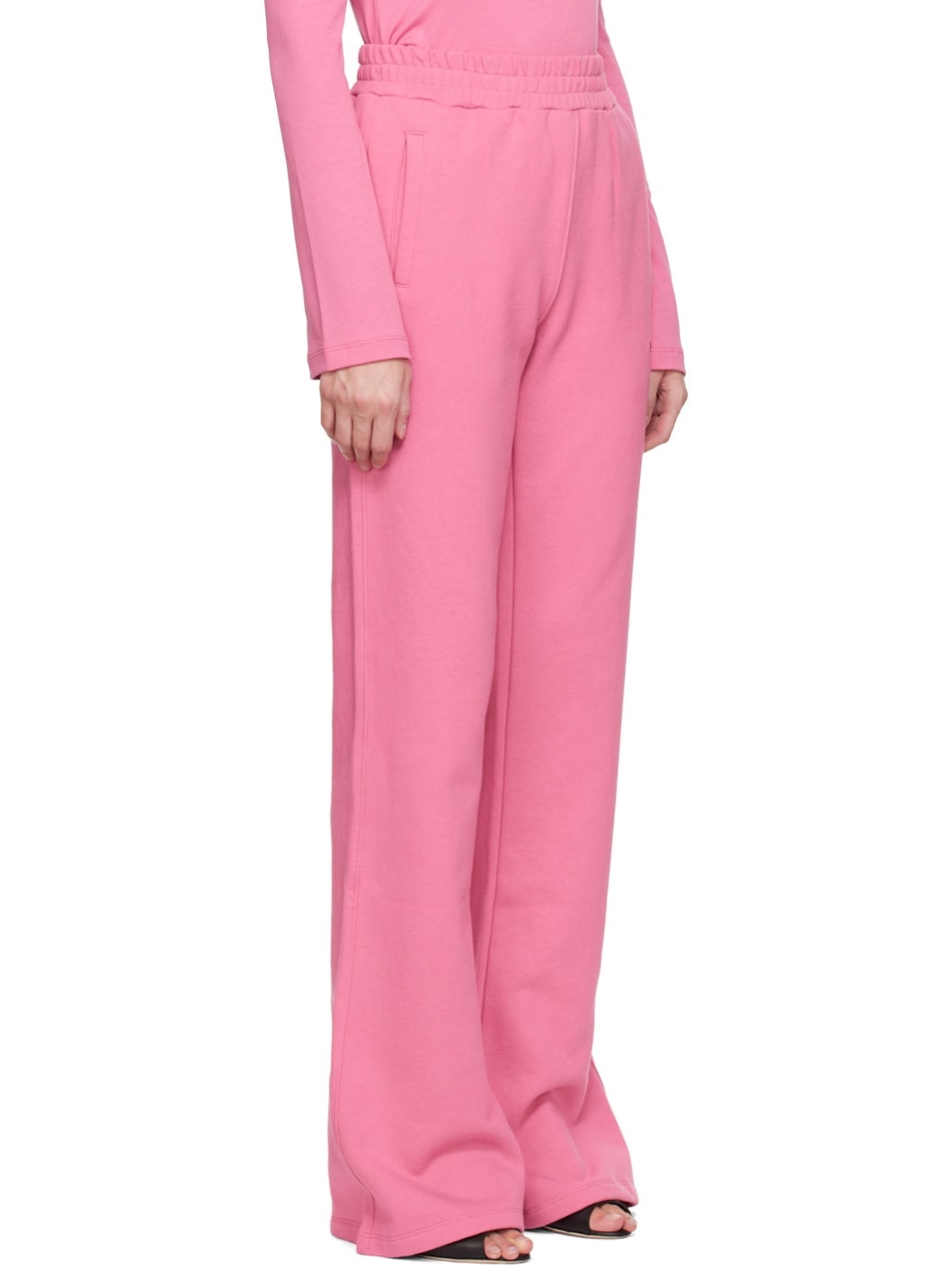 Pink Embroidered Lounge Pants - 2