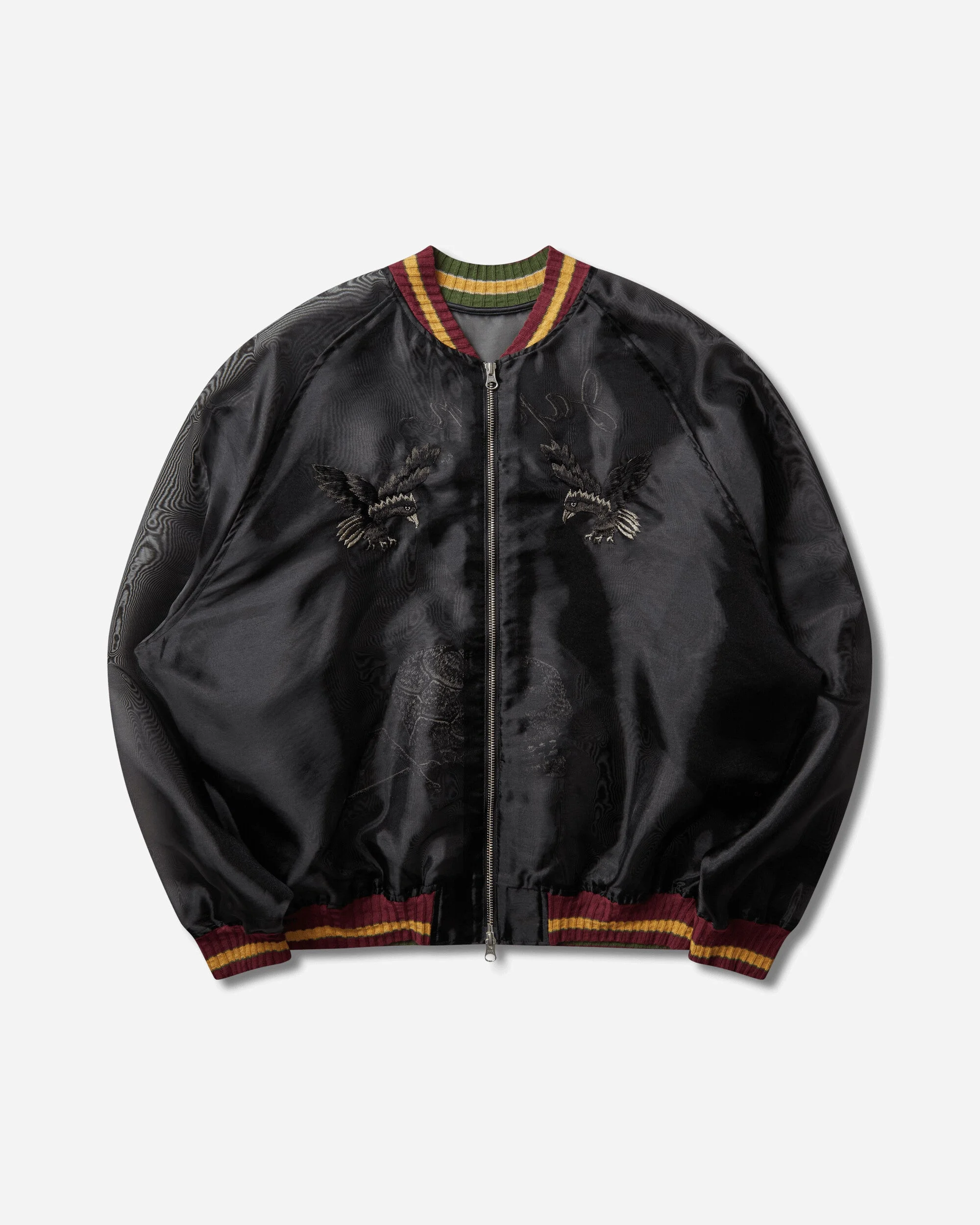 Men's Sheer Pearl Mosquito Guard Souvenir Jacket (Raven & Skull) Black - 1