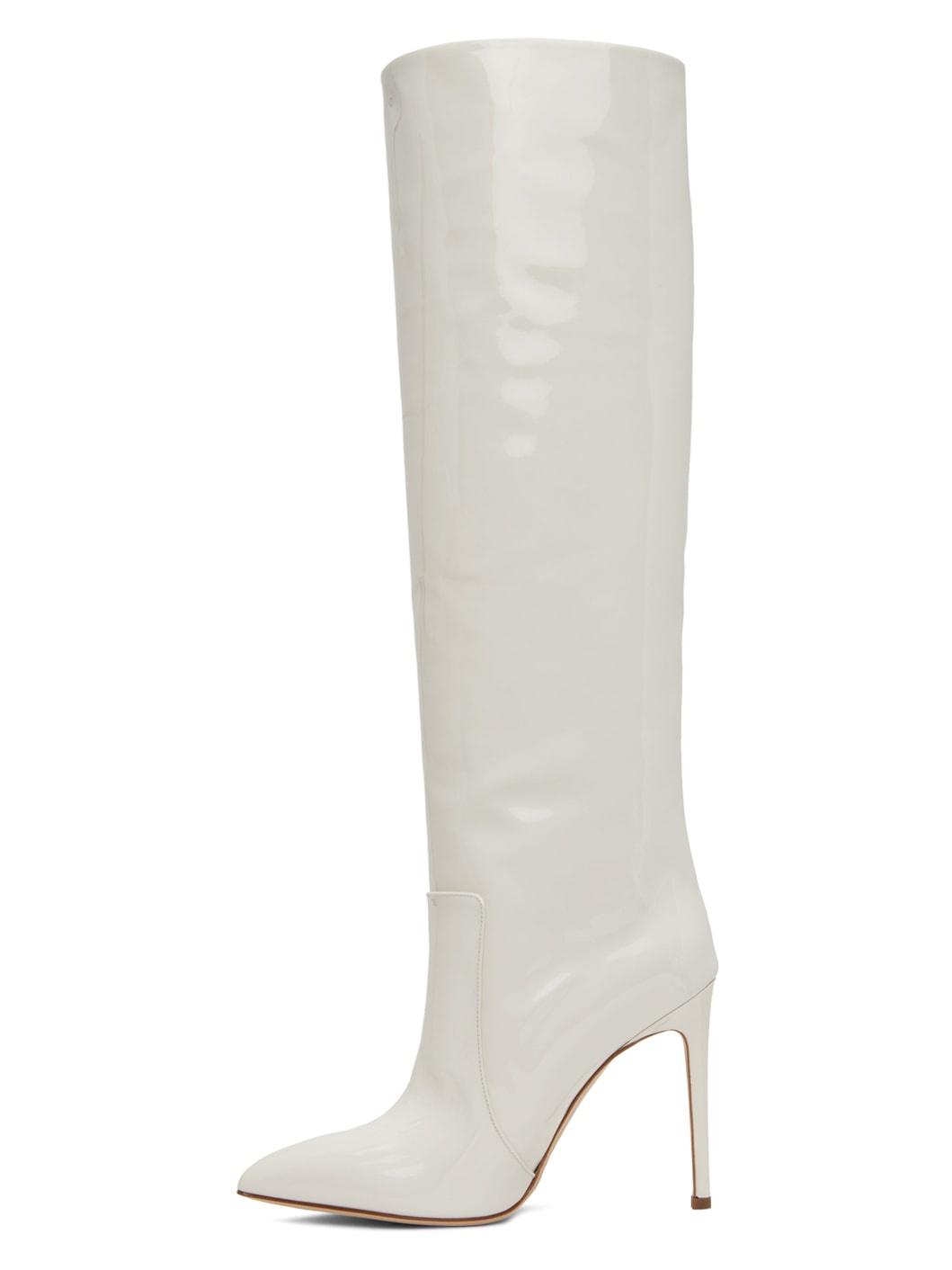 White Pointed Tall Boots - 3