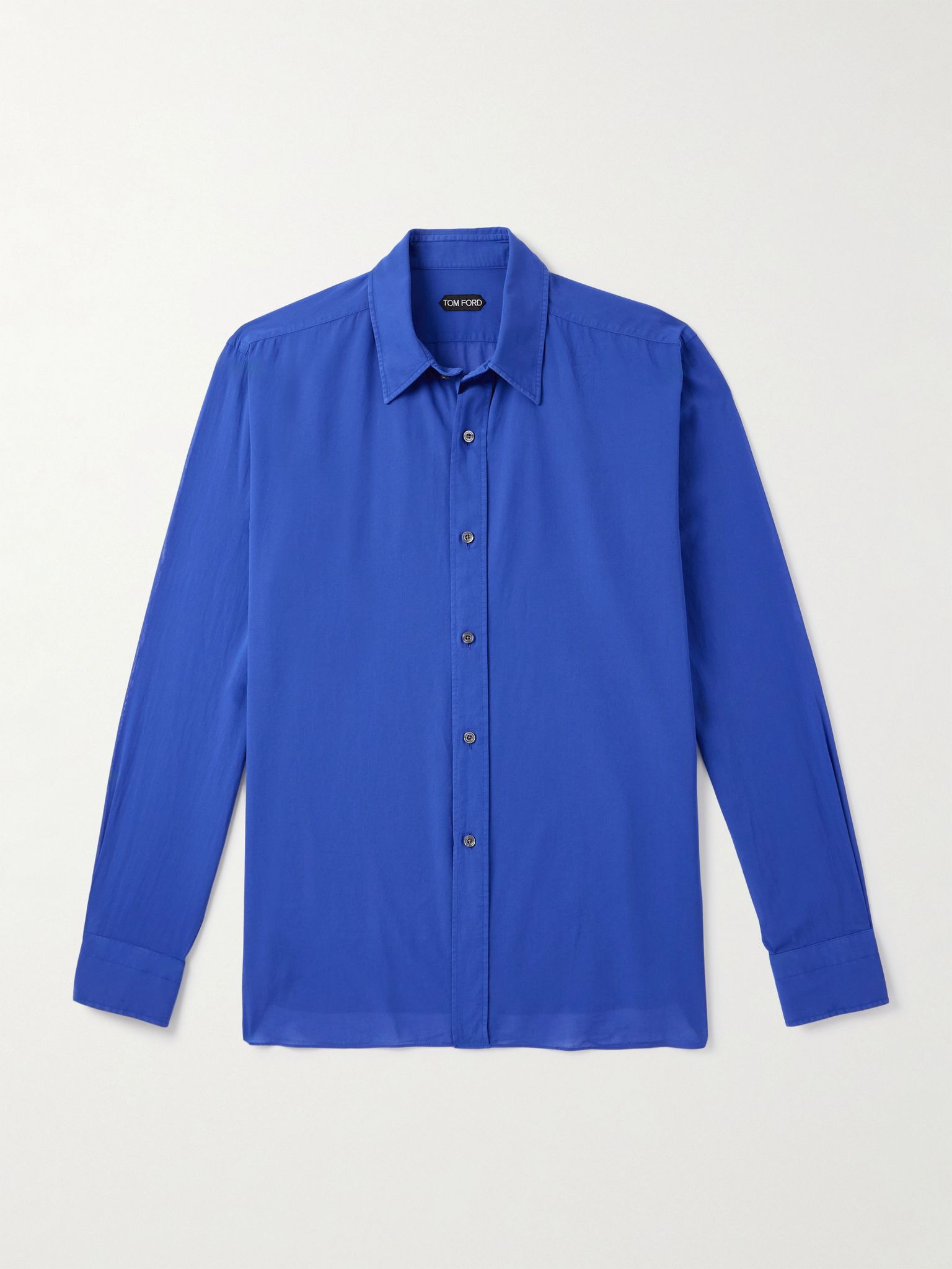 Cotton-Voile Shirt Blue - 1