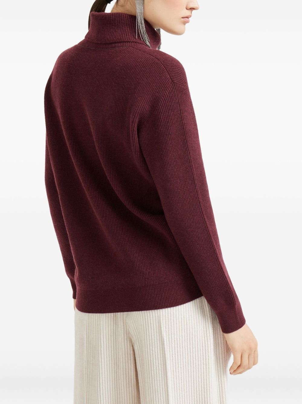 ribbed turtleneck sweater - 5