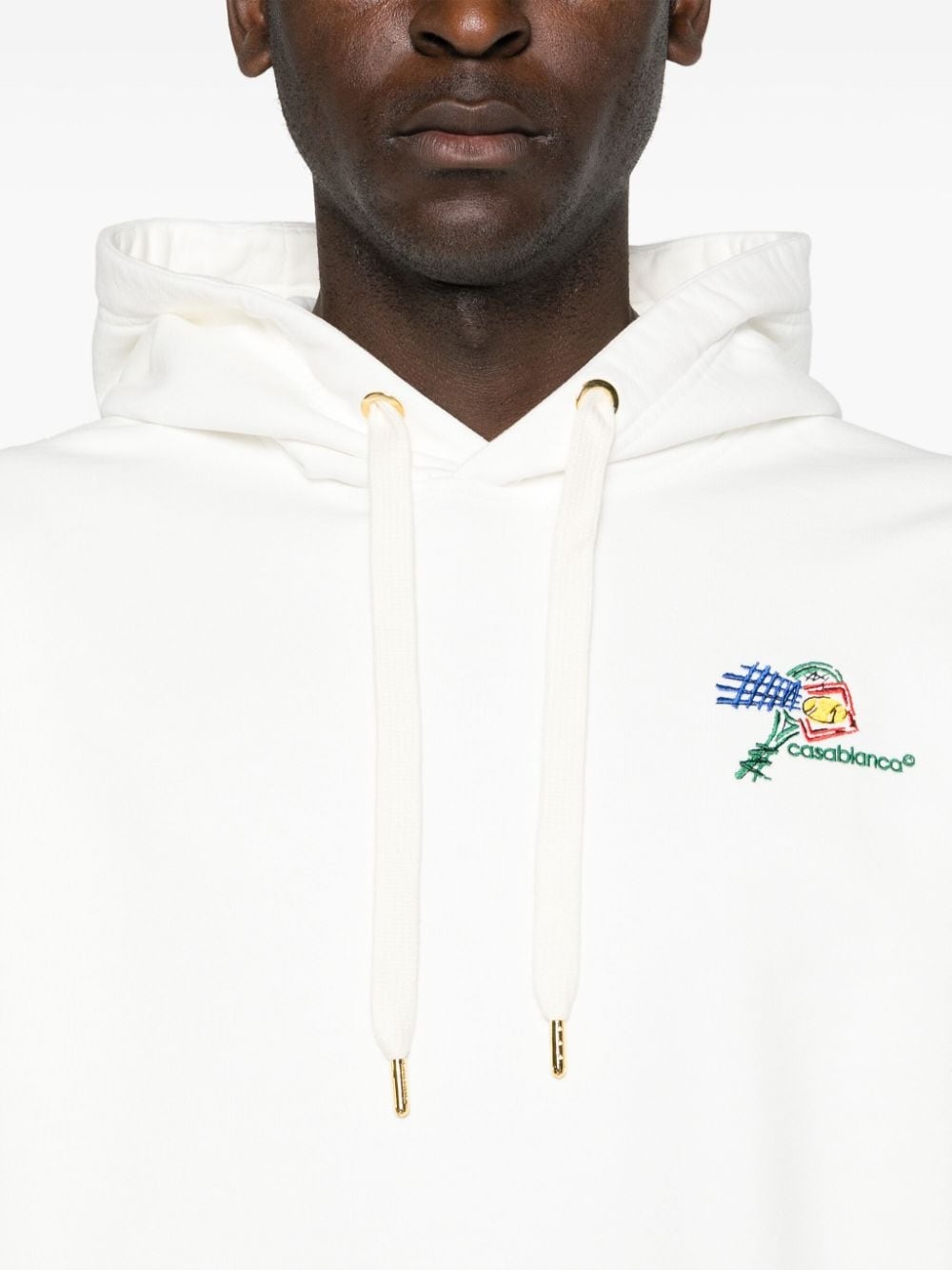 Croquis De Tennis logo-embroidered hoodie - 5