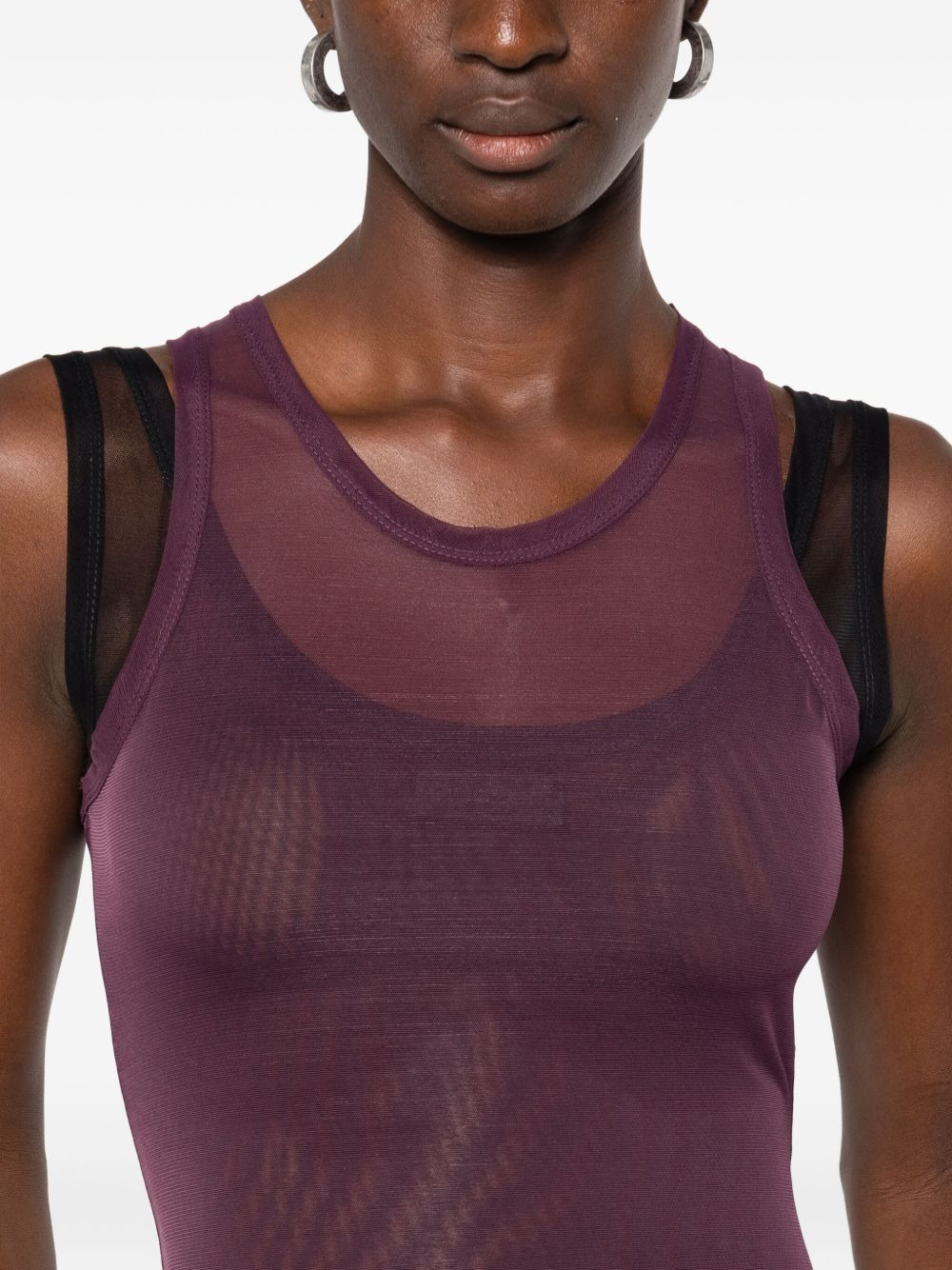 mesh layered bodysuit - 5