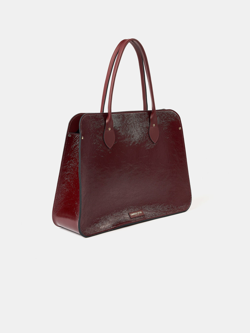 The Work Bag - Oxblood Patent 4