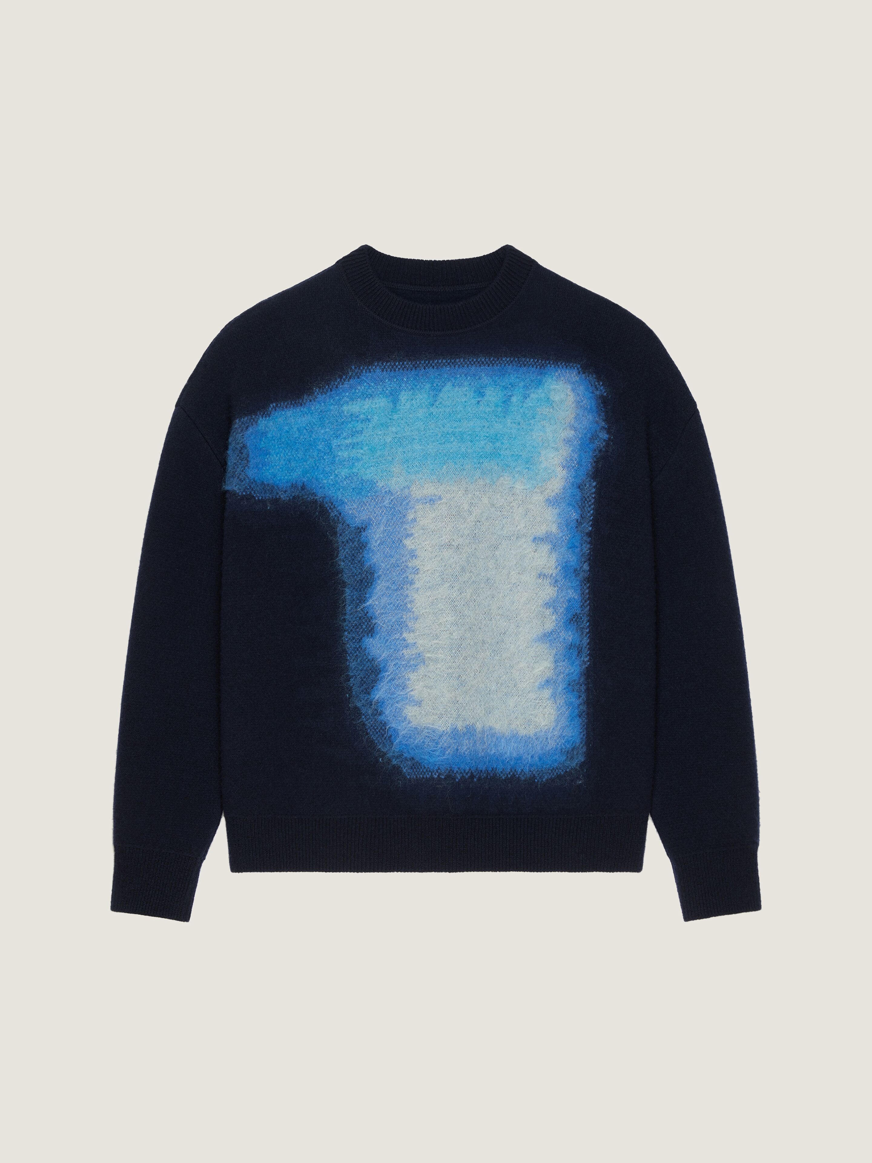 SWEATER IN WOOL WITH BRUSHED AFTERNOON LIGHT JACQUARD - 1