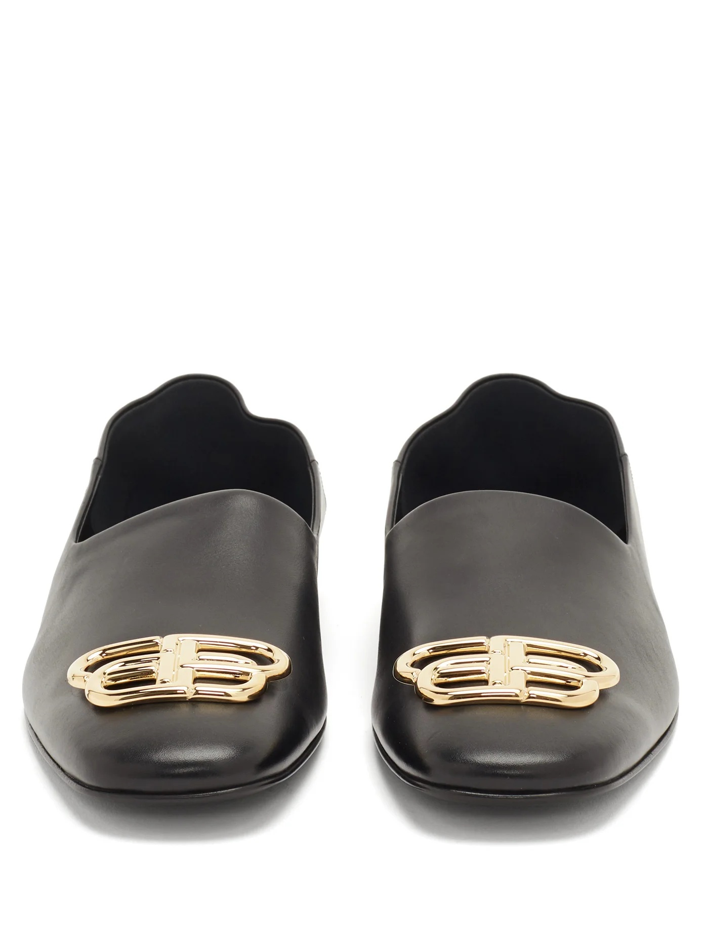 Cosy BB-logo collapsible-heel leather loafers - 5