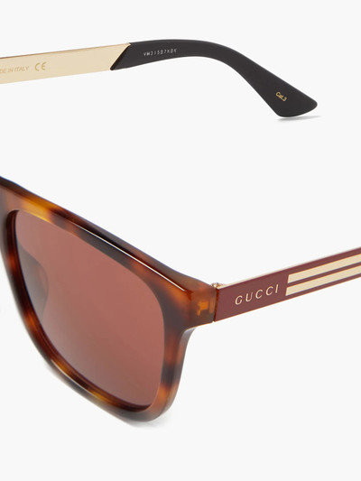 GUCCI Square tortoiseshell-effect acetate sunglasses outlook