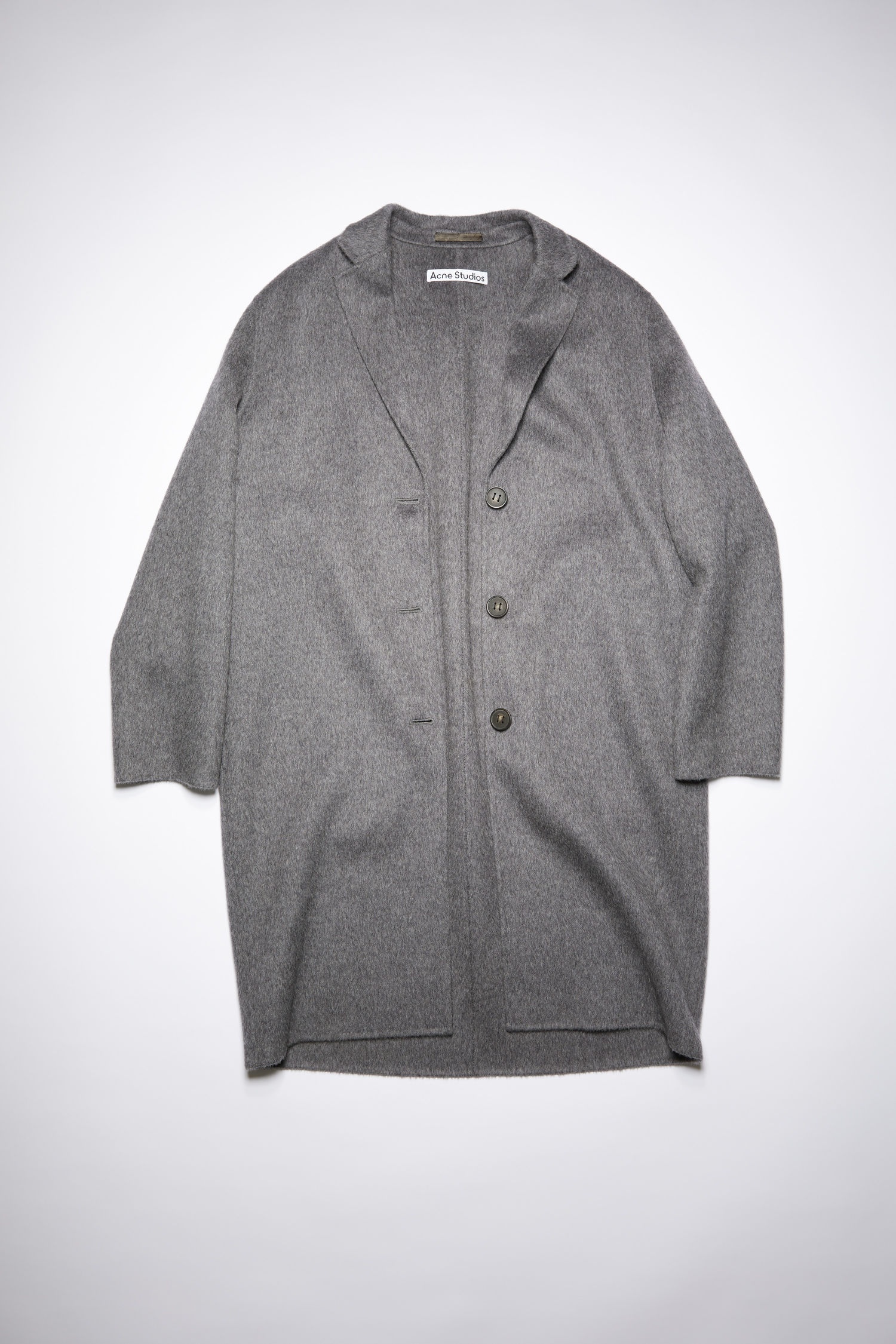 Single-breasted coat - Grey Melange - 6