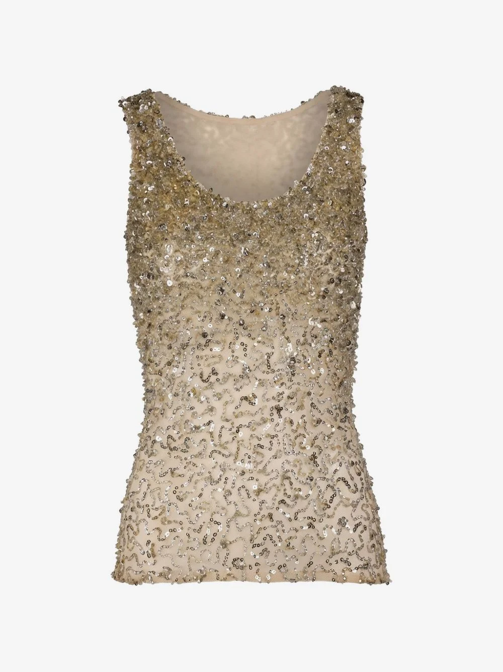 sequined sleeveless top - 1