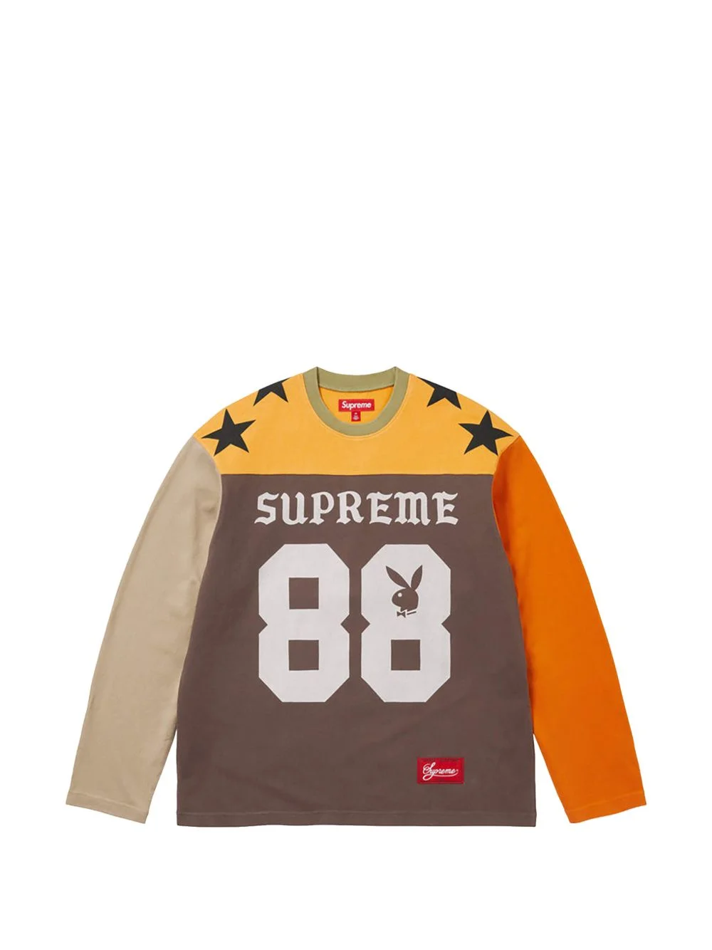 x Playboy colour-block football sweatshirt - 1