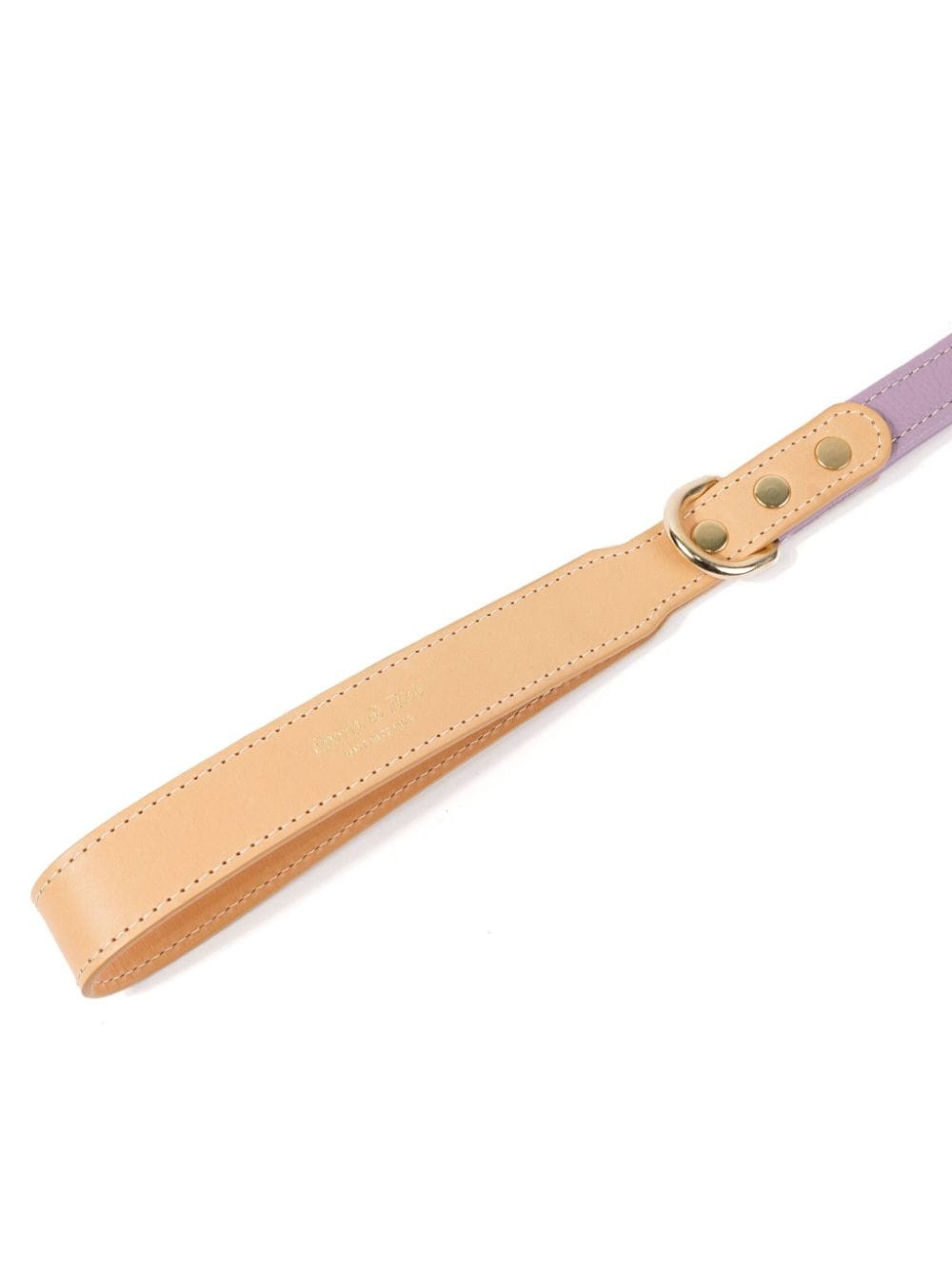 logo-stamp leather dog leash - 2