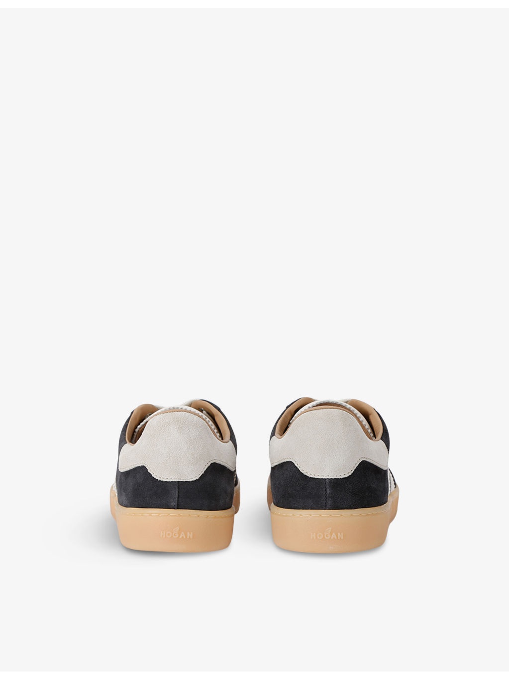 Cool logo-patch suede low-top trainers - 4