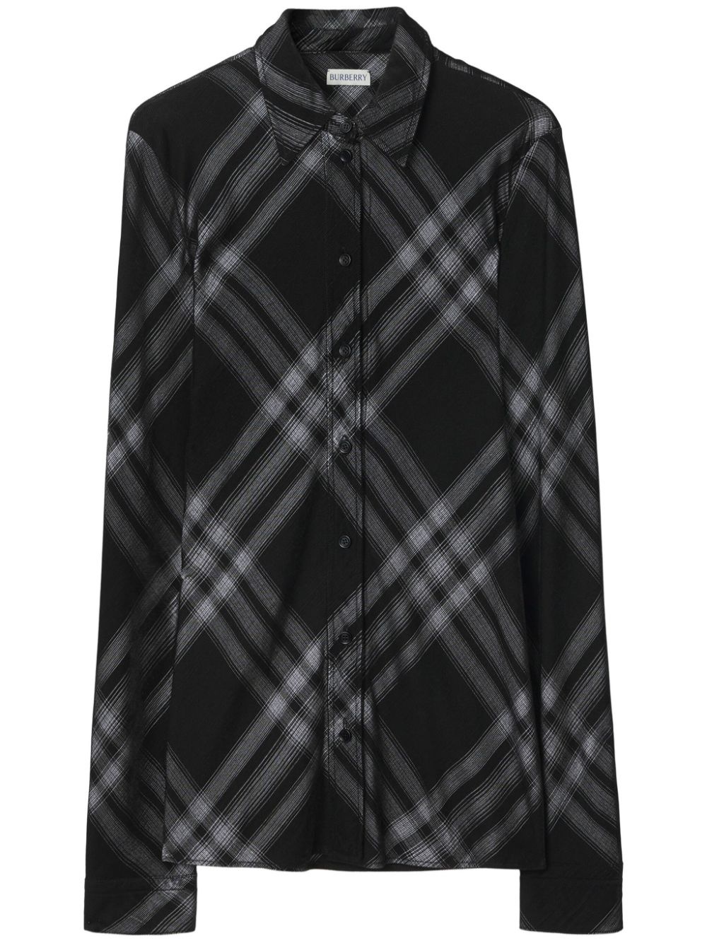 check-print long-sleeve shirt - 1