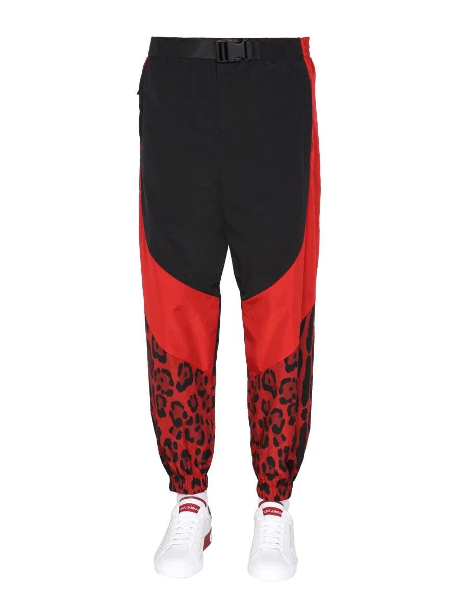 DOLCE & GABBANA JOGGING PANTS WITH ANIMAL PRINT - 1