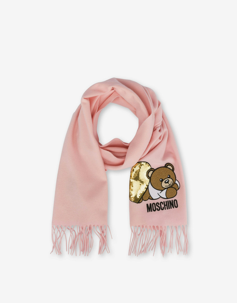Moschino LOVELY TEDDY BEAR WOOL SCARF outlook