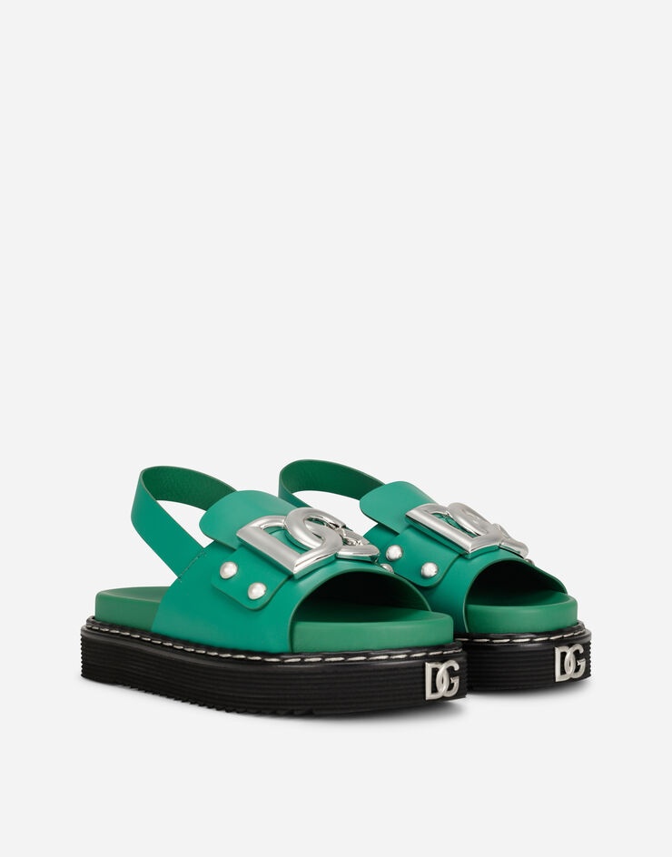 Calfskin sandals with DG logo - 2