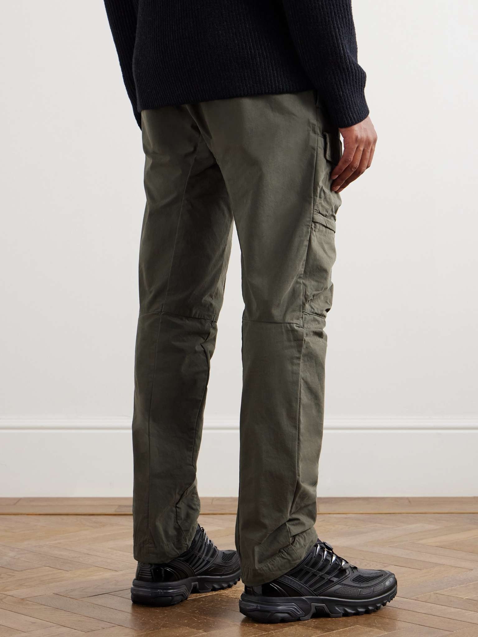 Straight-Leg Logo-Appliquéd Cotton Cargo Trousers - 3