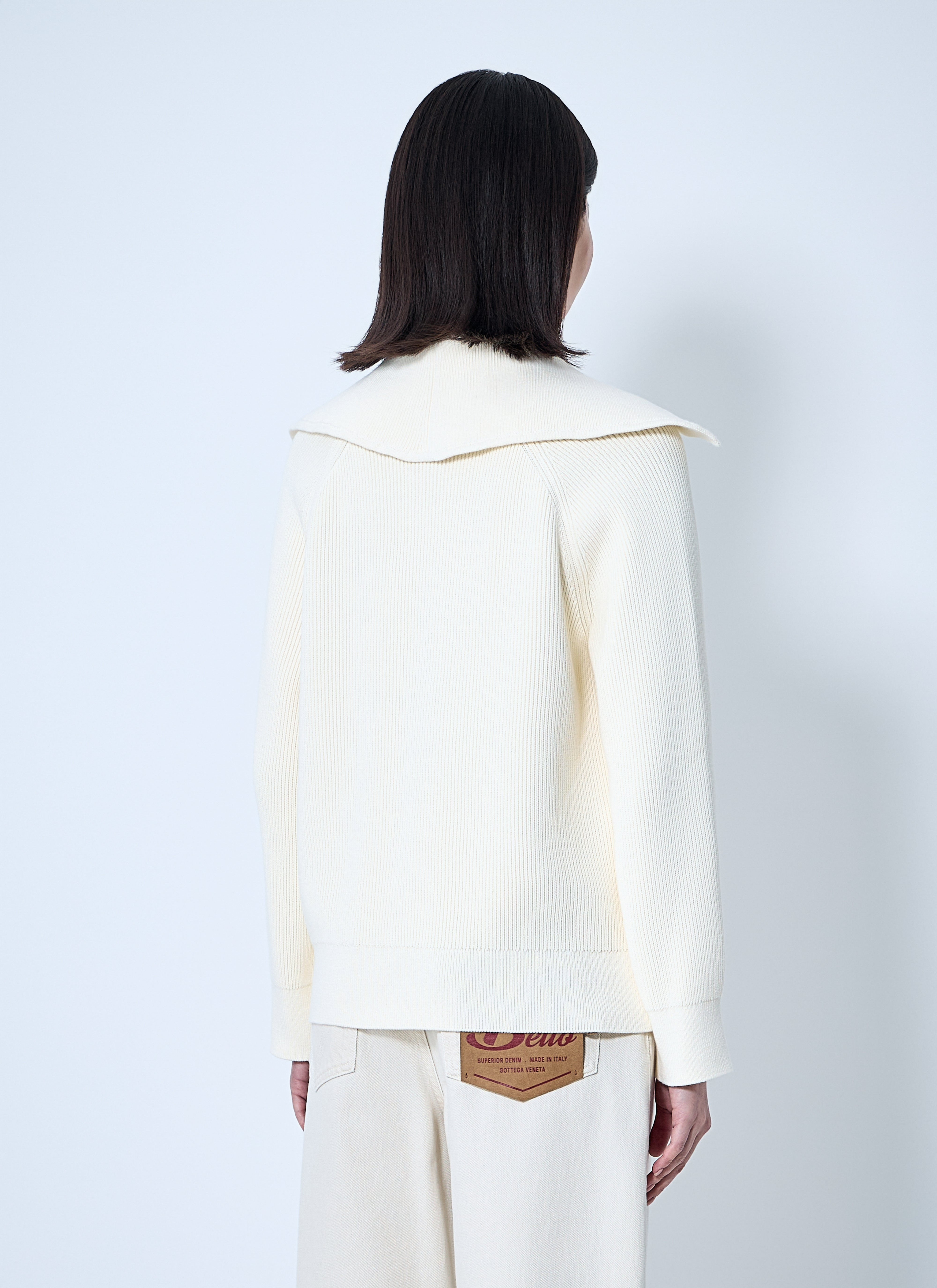 Bottega Veneta Women Cotton Ribbed Cardigan - 4