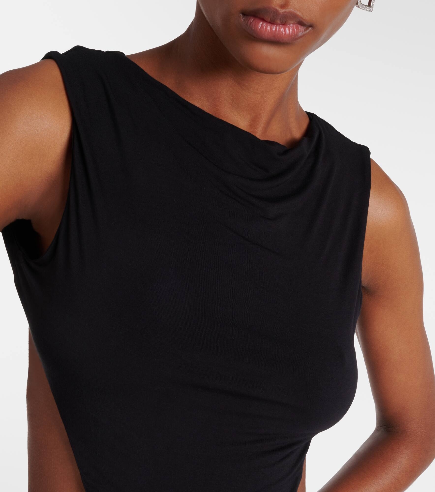 Valve cutout jersey bodysuit - 5