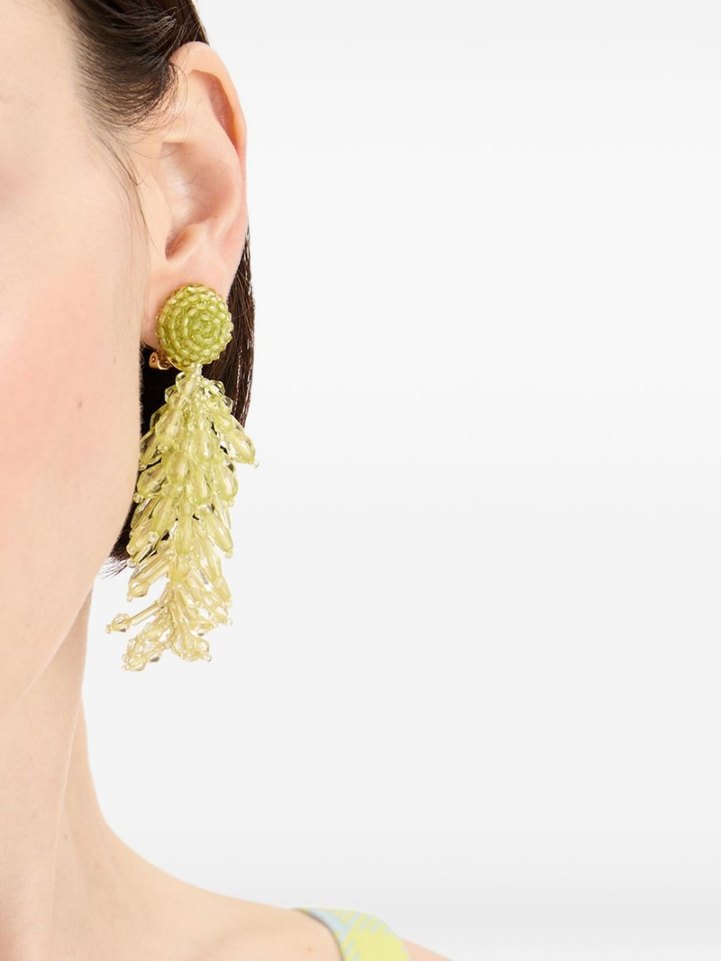 Oscar de la Renta beaded drop earrings outlook