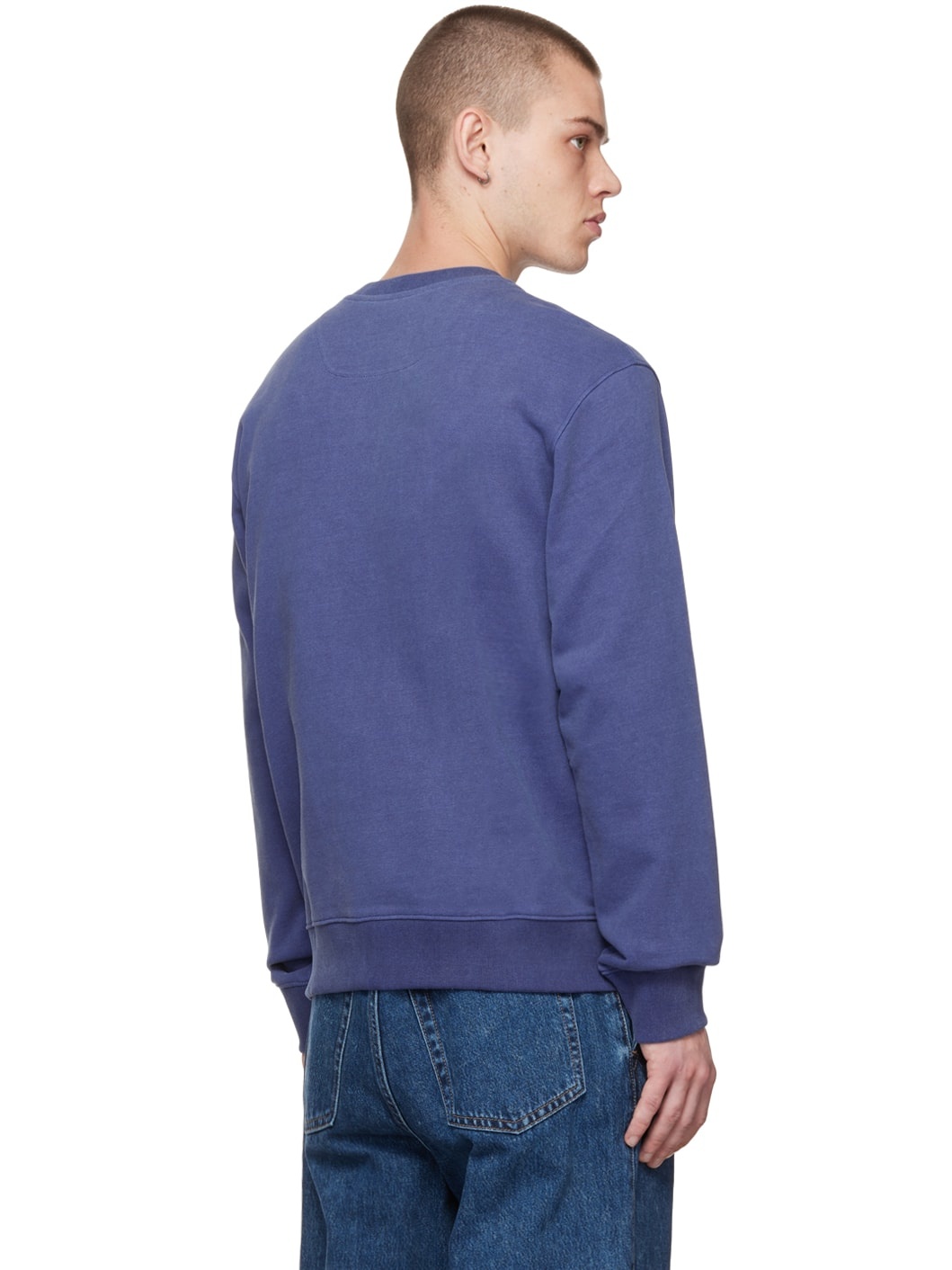 Blue Embroidered Sweatshirt - 3