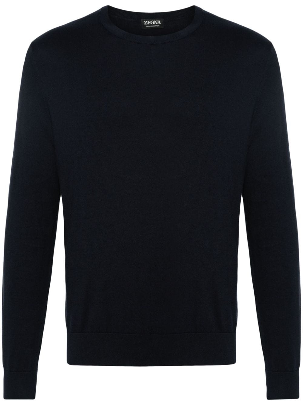 crew-neck cotton jumper - 1