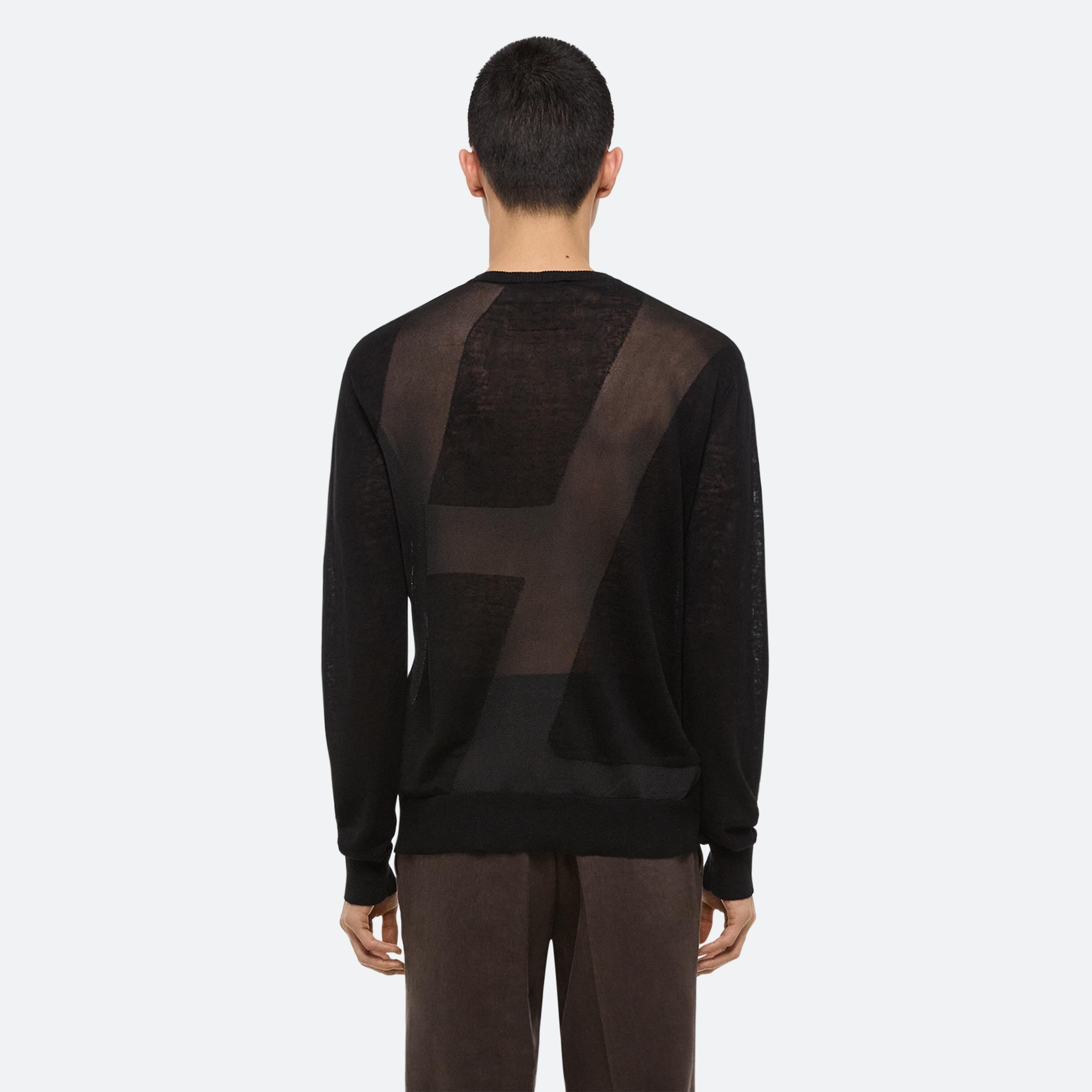 SHEER LOGO SWEATER - 5