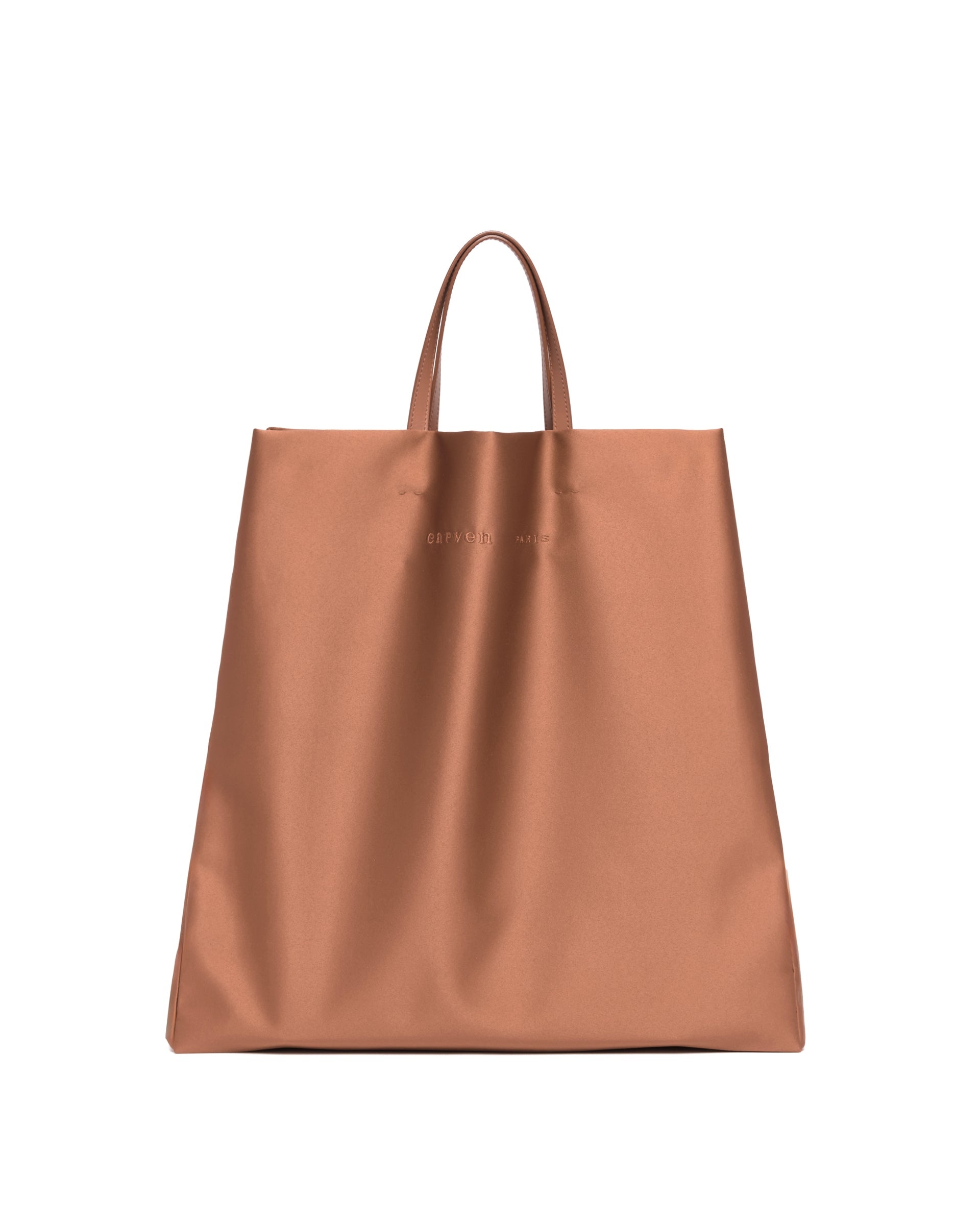 Beige Satin Jeanne Tote Bag - 1