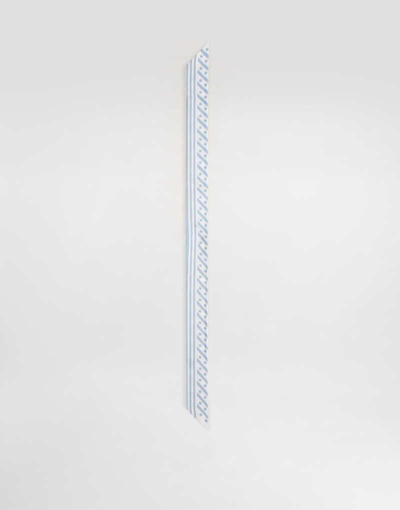 Dolce & Gabbana Twill headscarf with all-over DG logo print (6x100) outlook