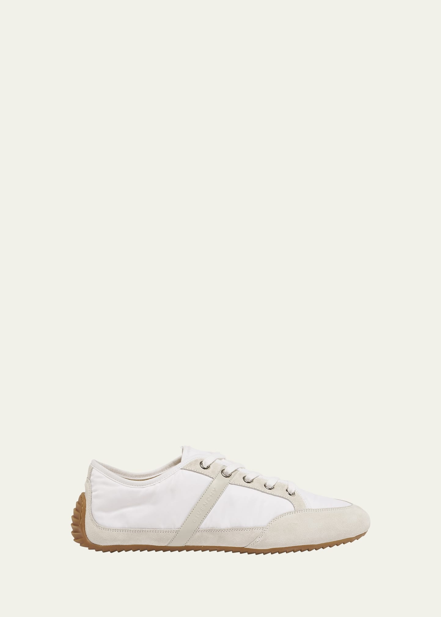 Men's Slim Nylon and Suede Low-Top Sneakers - 1