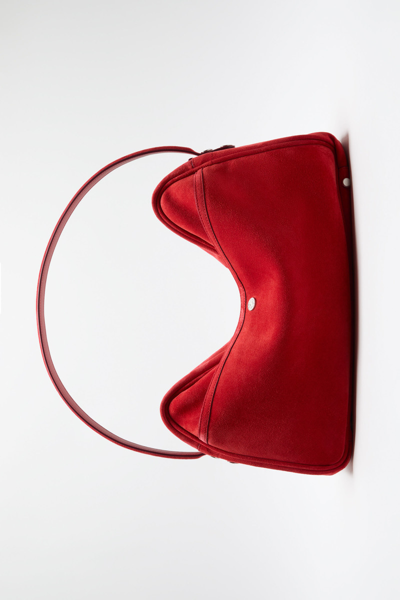 Camero Camera Suede Shoulder Bag - Fire red 3