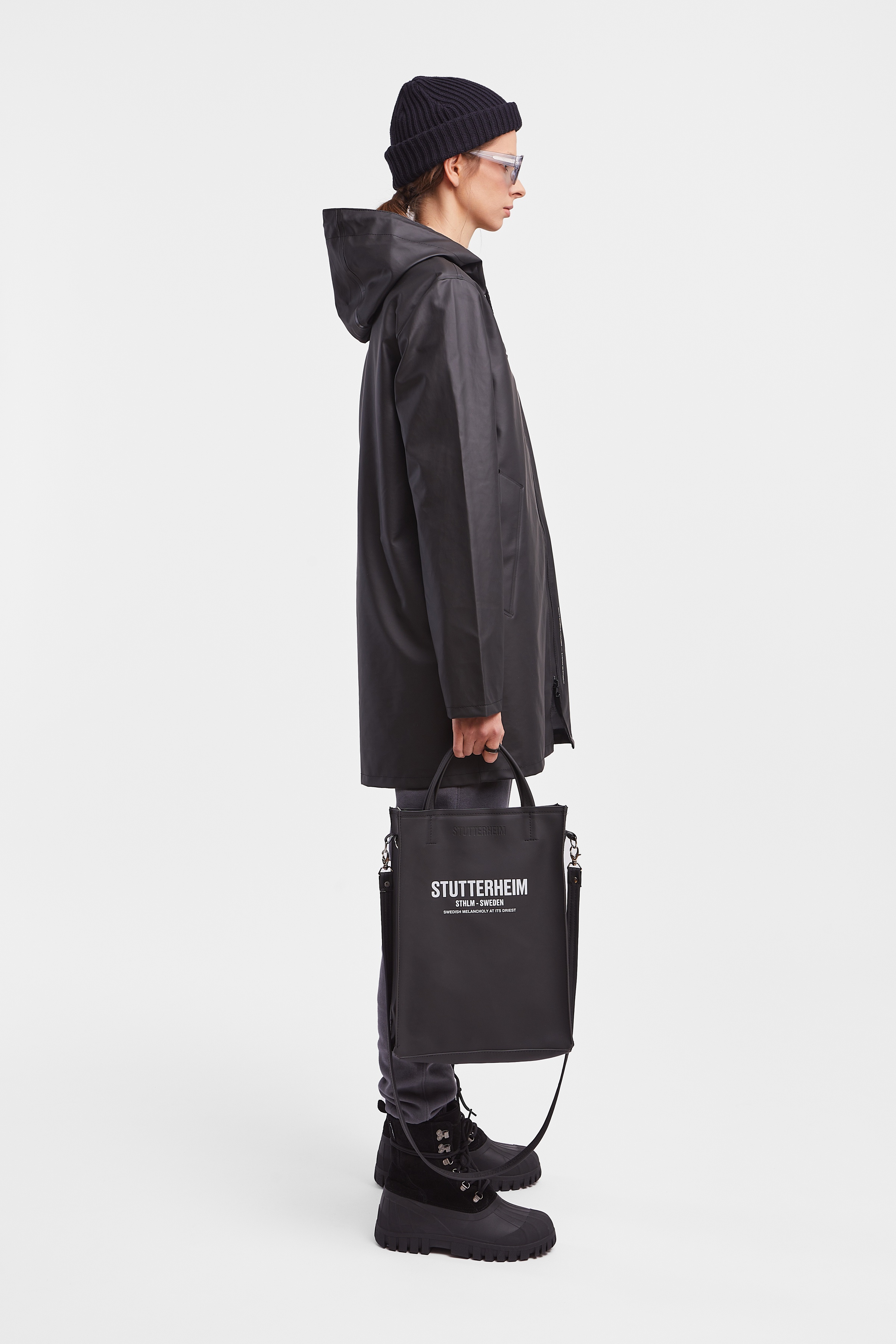 Stockholm Lightweight Zip Women Raincoat Black - 3
