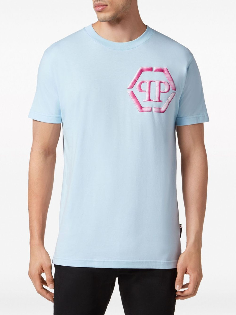 Hexagon logo-print cotton T-shirt 3