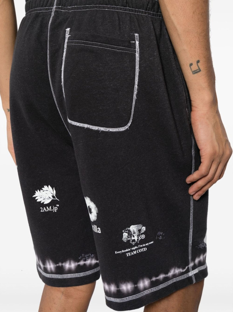 graphic-print elasticated-waistband shorts 5