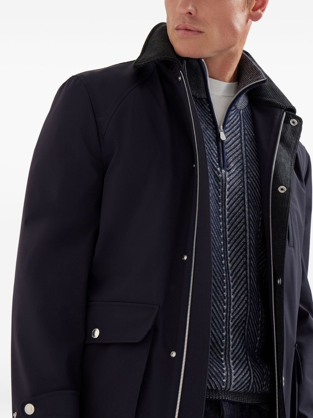 cashmere zip-up sweater - 6