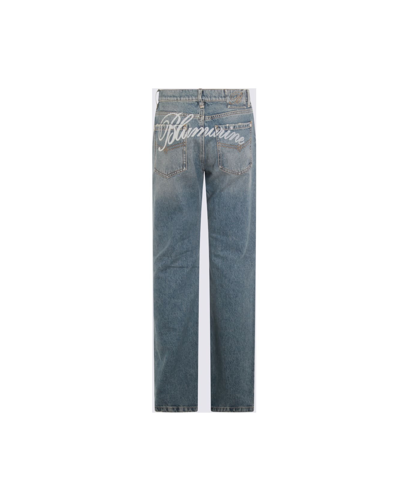 Blue Cotton Jeans - 2