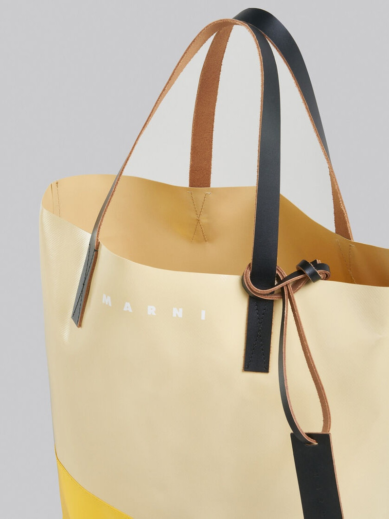 TRIBECA SHOPPING BAG IN YELLOW AND BEIGE 4
