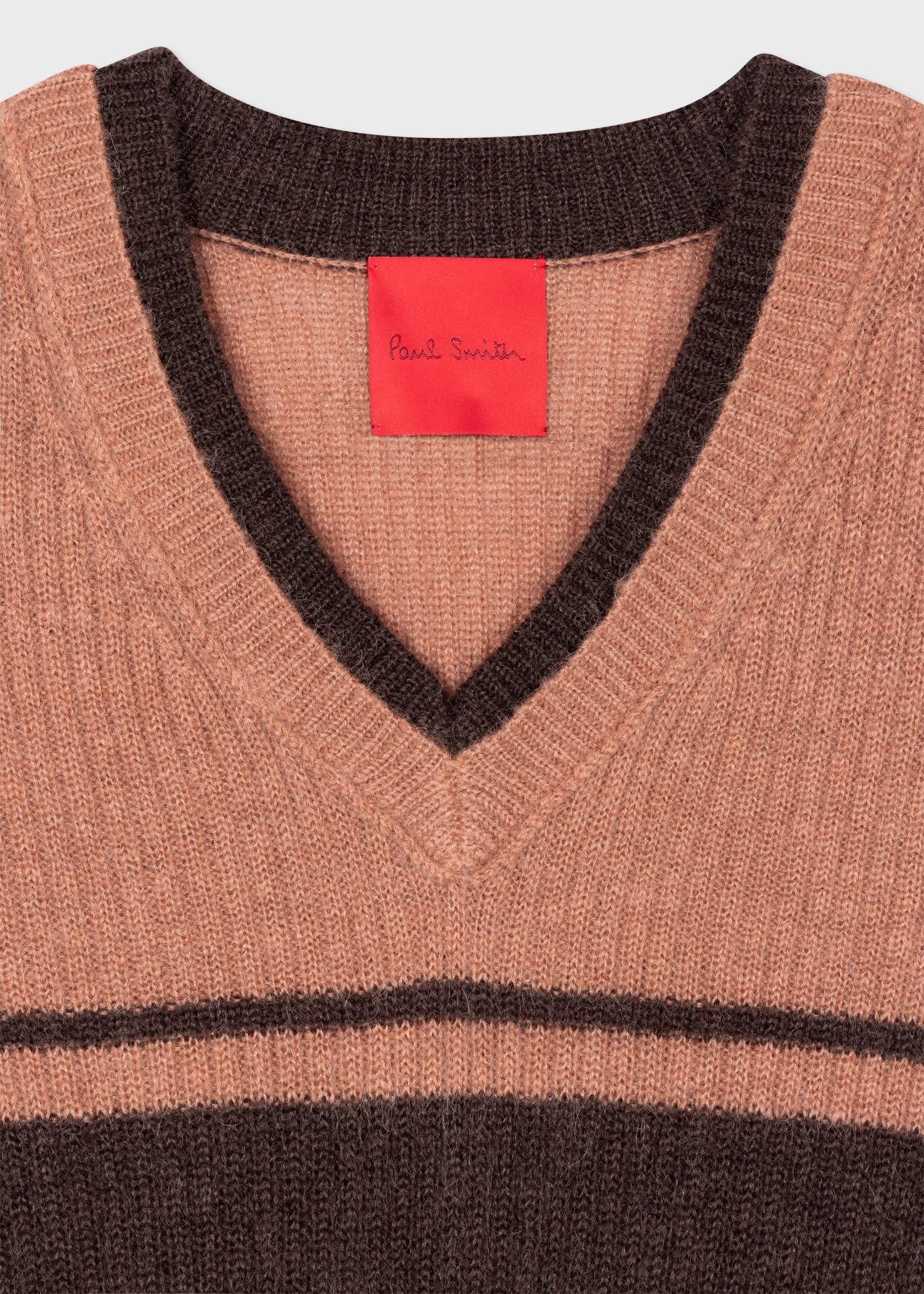 Brown Wool-Mohair Knitted Vest - 2