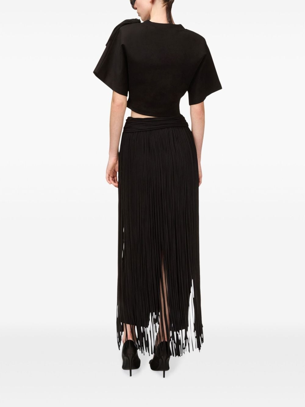 fringed midi skirt - 6