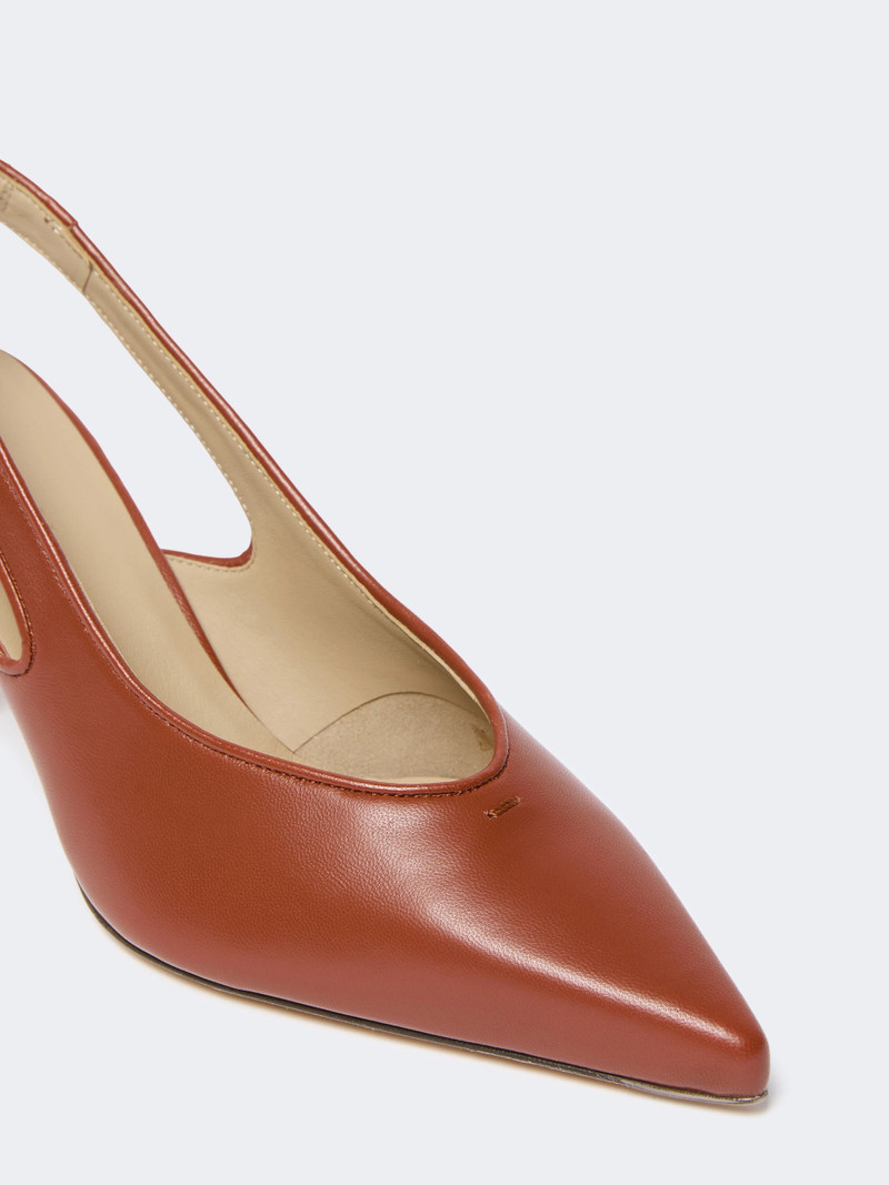 SOFTSLING Nappa leather slingbacks - RUST 3