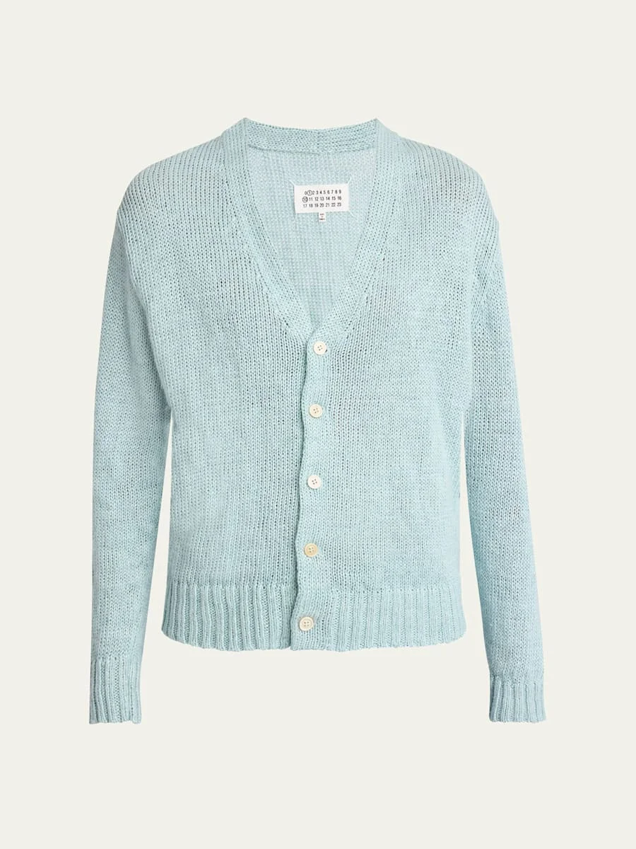 V-Neck Hemp Cardigan - 1