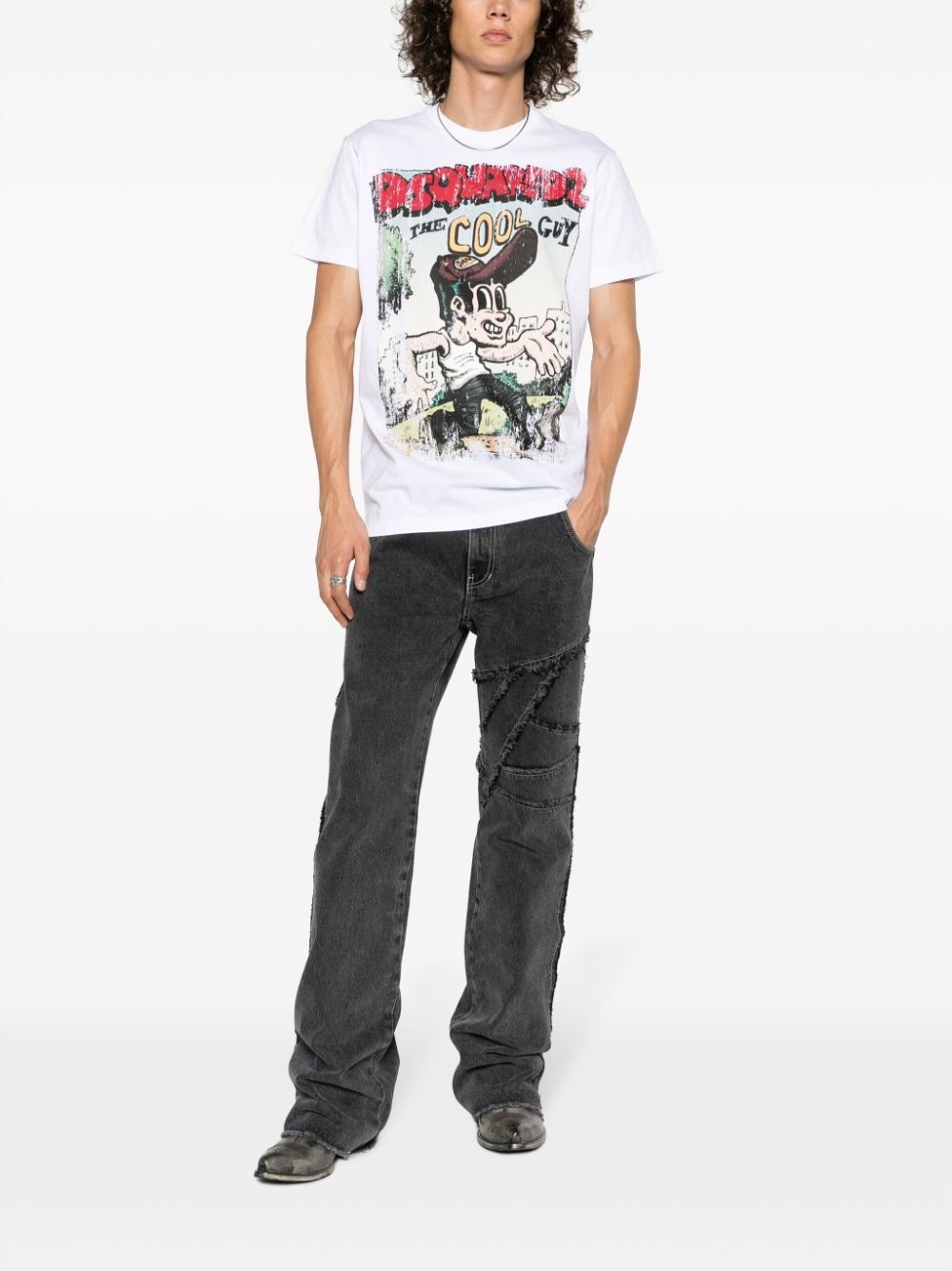 DSQUARED2 Cigarette graphic-print cotton T-shirt | REVERSIBLE