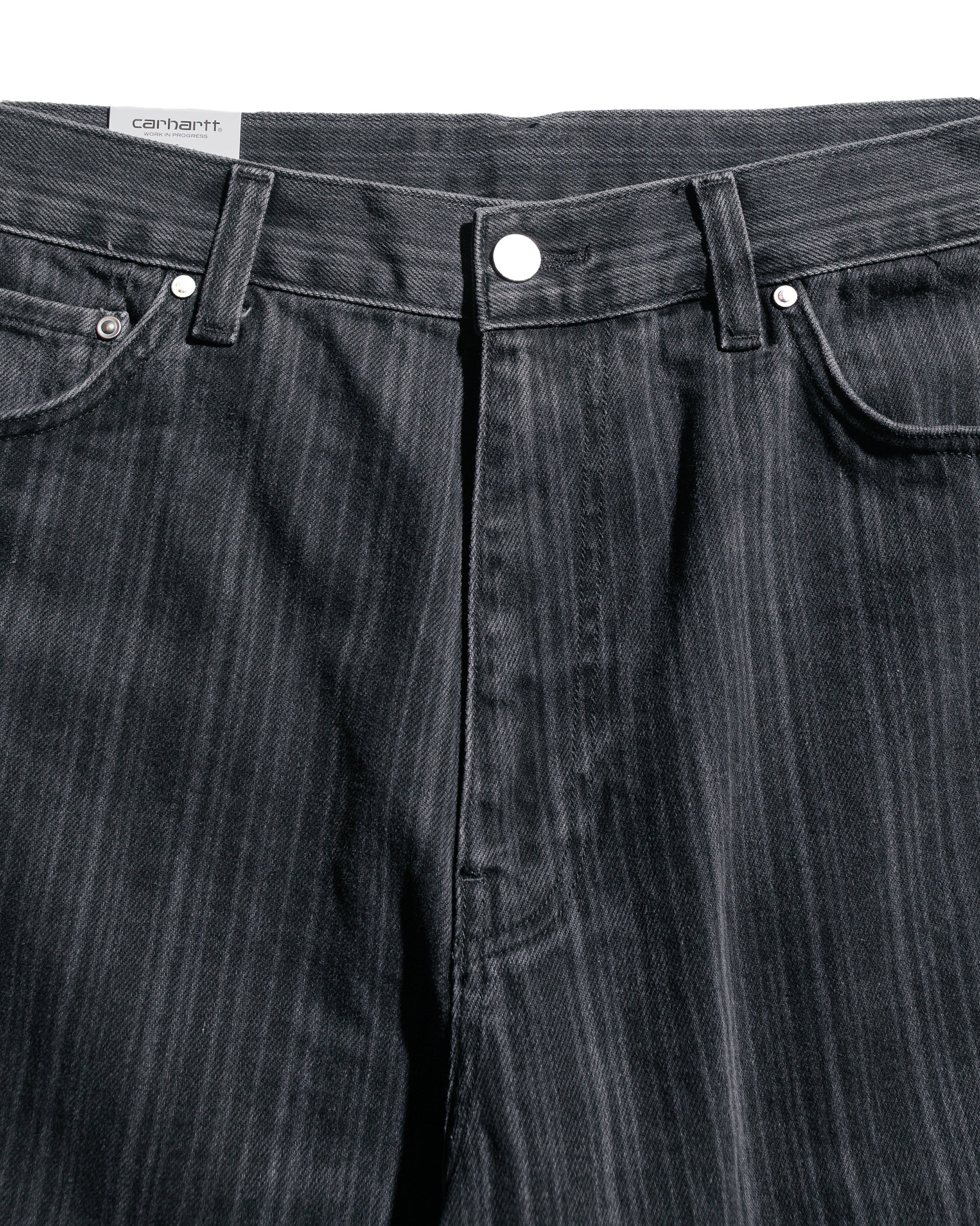 Carhartt W.I.P. Rylan Stripe Short Black Stone Washed - 5