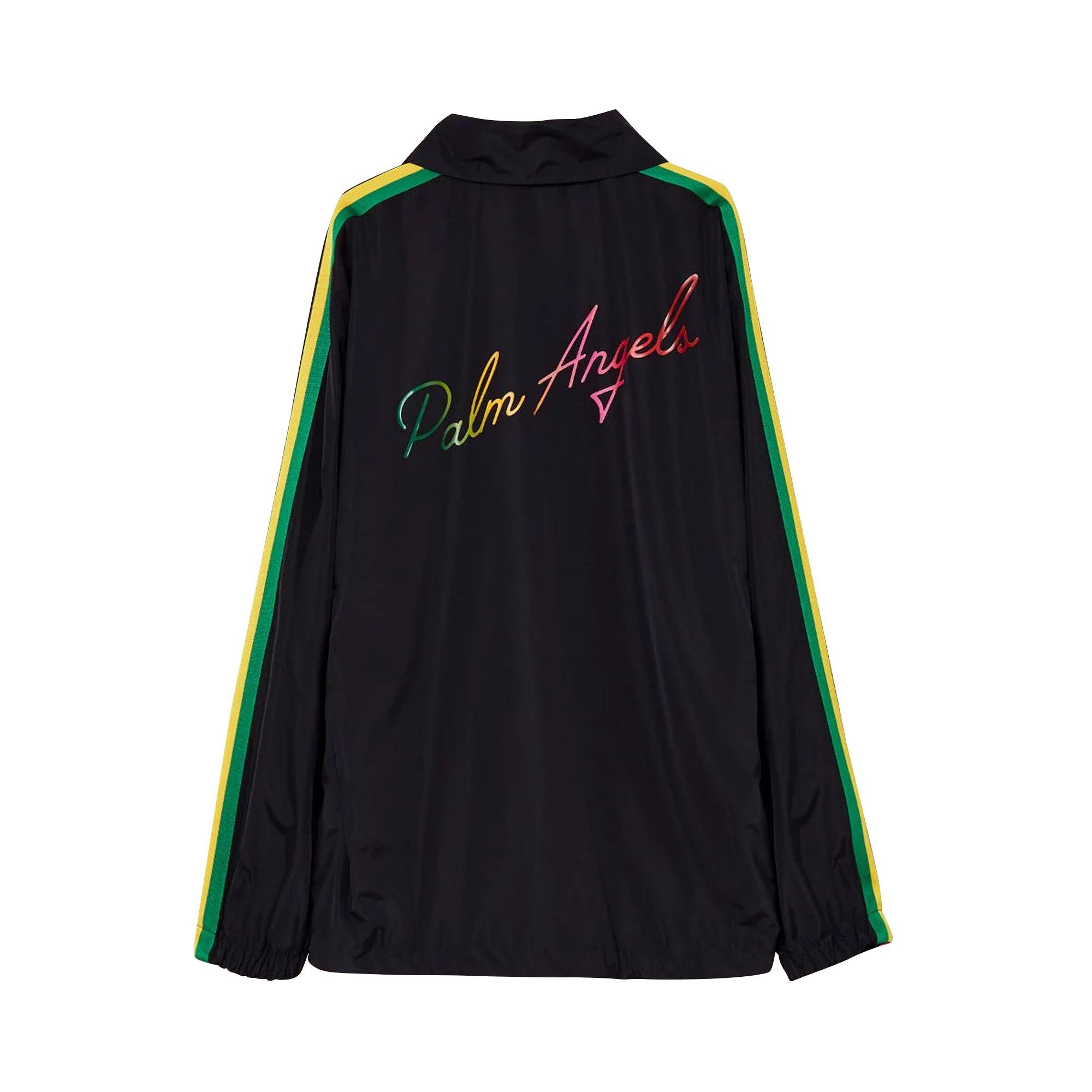 Palm Angels Miami Logo Coach Jacket 'Black/Multicolor' - 2