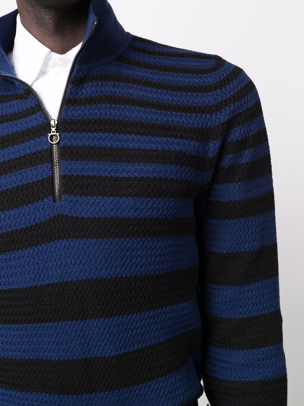 striped half-zip jumper - 5