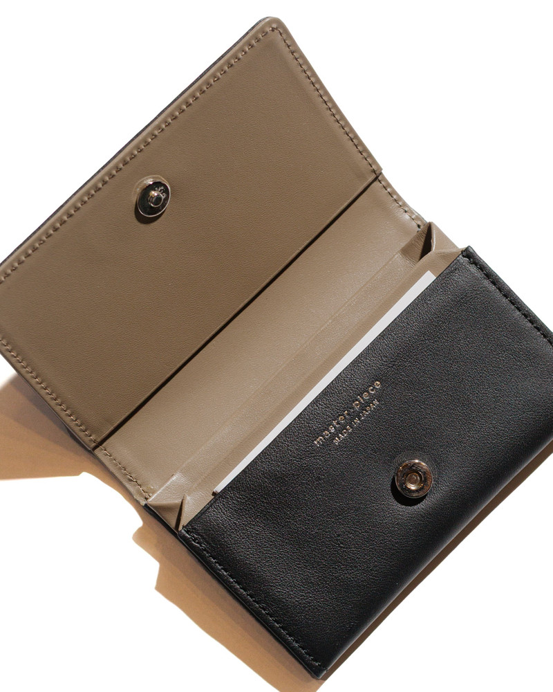 master-piece Refine Card Case Black outlook