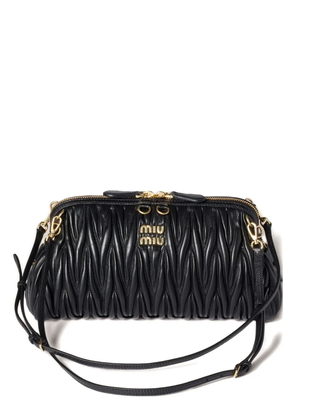 Matelassé leather clutch bag - 1