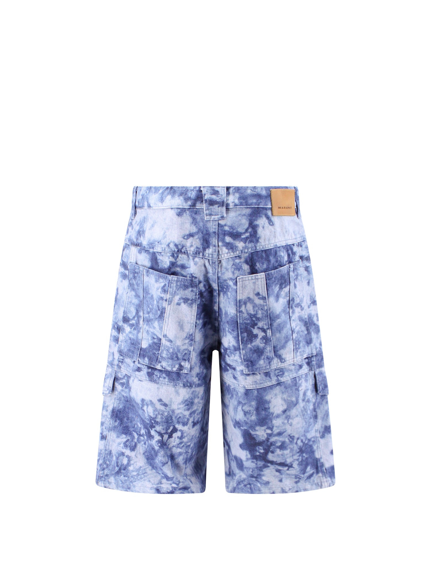 Cotton Bermuda Shorts With Tie Dye Effect - 2