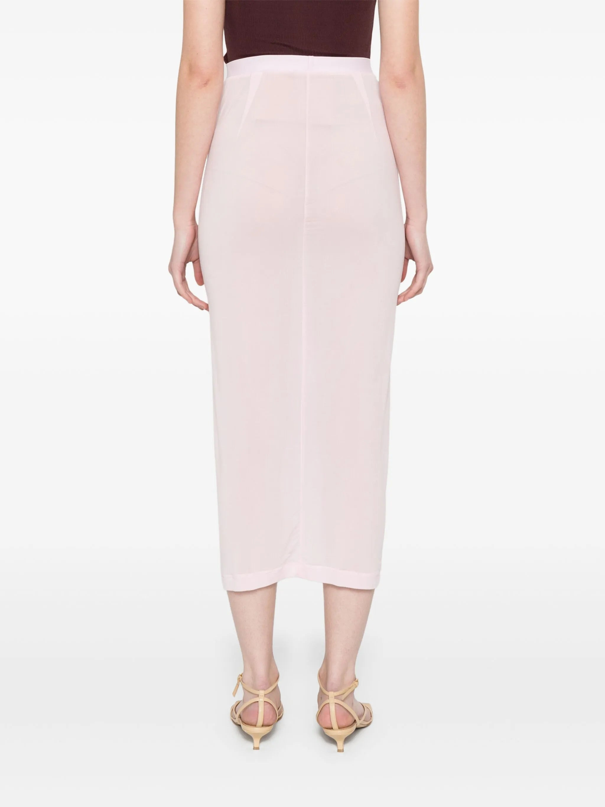 sheer tube midi skirt - 4