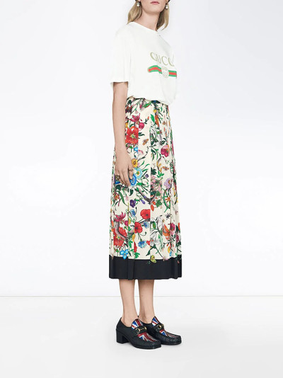 GUCCI Flora snake print skirt outlook